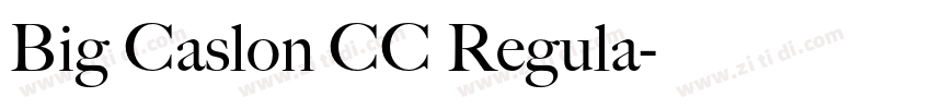 Big Caslon CC Regula字体转换